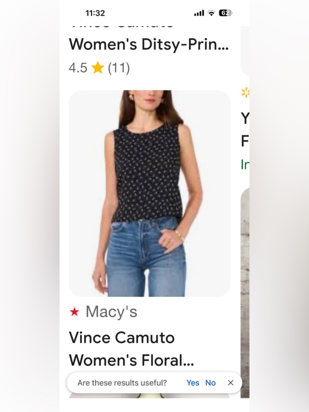 Vince Camuto Black Floral Sleeveless Tank